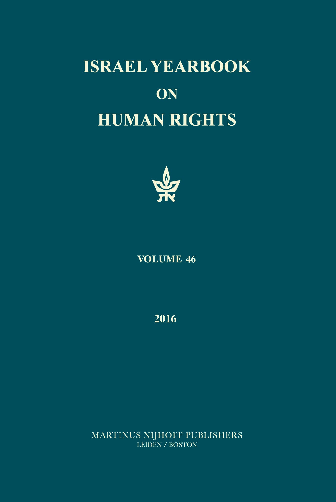 Cover image for Israel Yearbook on Human Rights, Volume 46 (2016) ISBN 9789004331174
